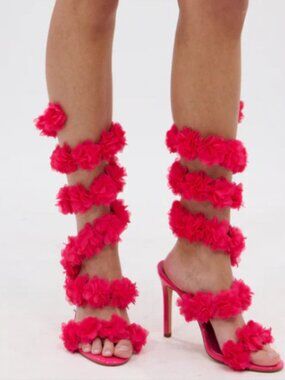 AZALEA WANG THEODOSIA PINK STILETTO SANDAL - 8